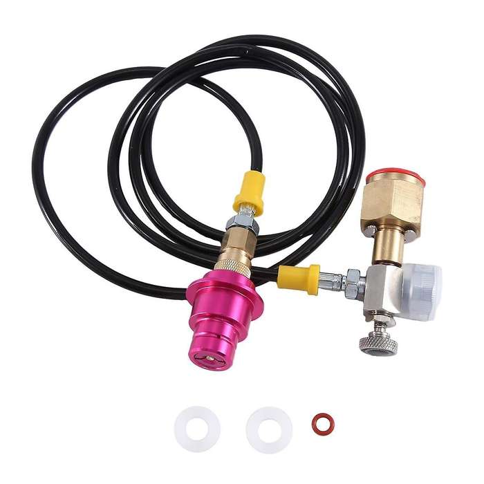 Co2 Adapter Hose with 2000psi Pressure Gauge for Duo/terra/art Quick Connect to Larger Co2 Bottles,