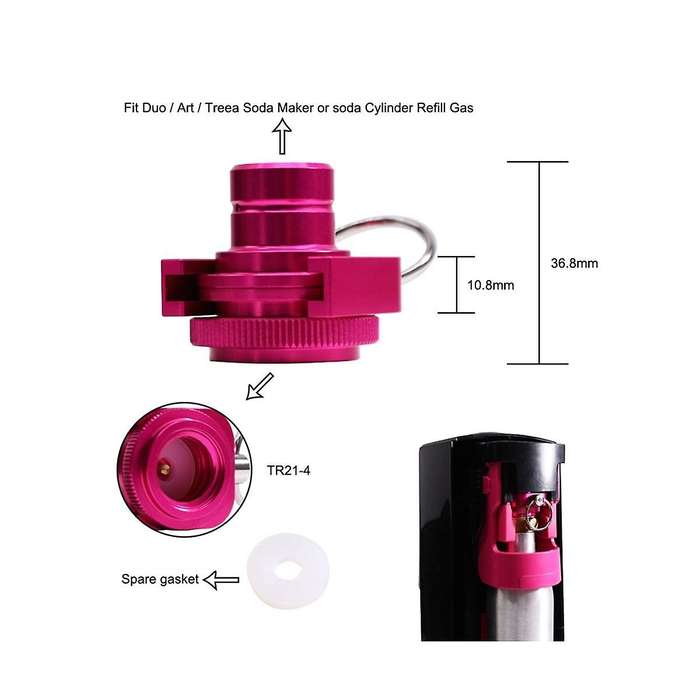 CO2 Quick Adapter Compatible with Water Carbonator Duo/Art/Terra, Quick Adapter for 425G Co2 Cylinde