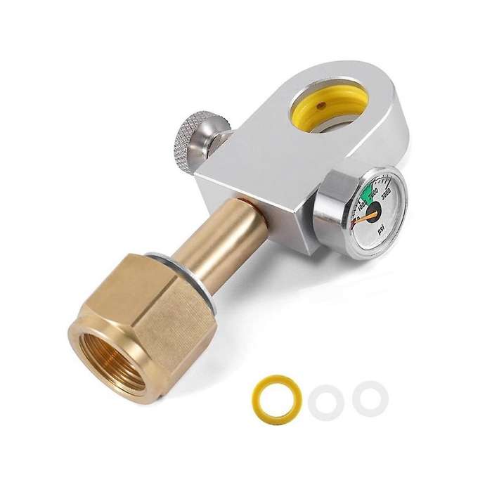 Co2 Refill Adapter Fit for Duo, Art,terra Quick Connect Co2 Cylinder with 3000psi Pressure Gauge for