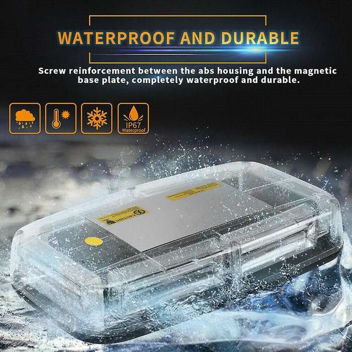 COB LED Amber Roof Top Emergency Hazard Warning LED Strobe Lights Bar