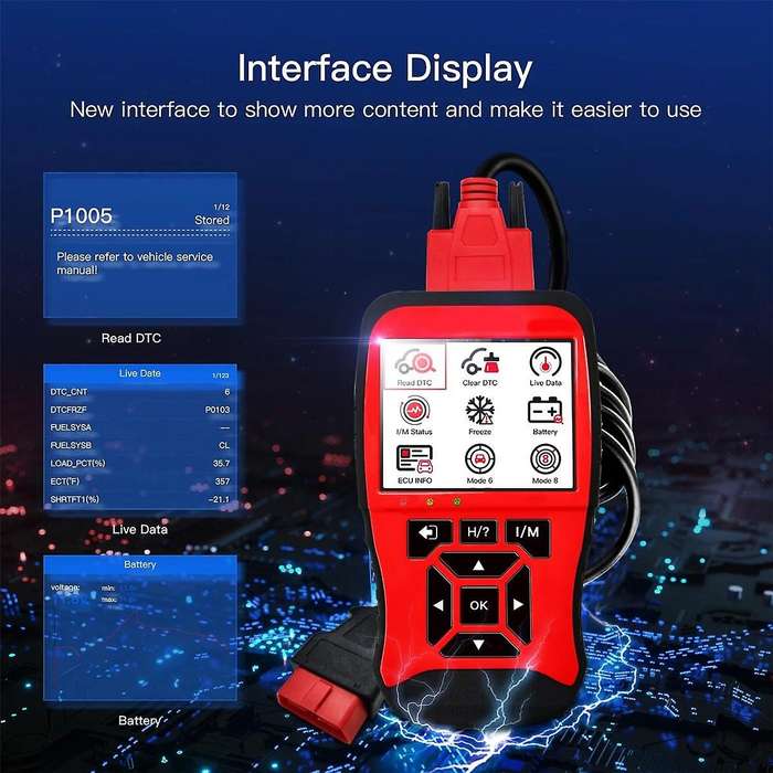 Code Reader Generation Auto Diagnostics Tools Obd2 Scan Tool with Readiness Mode6 , Mode 8