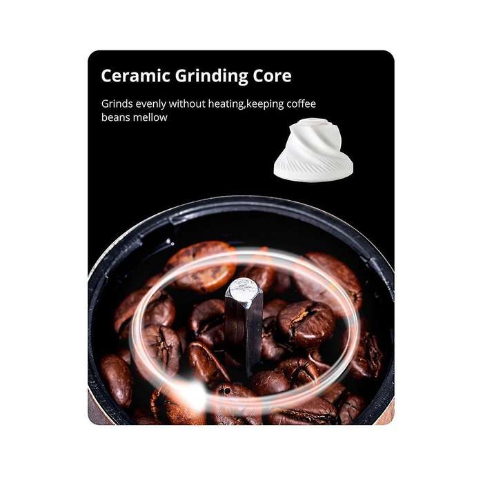 Coffee Bean Grinder Portable Wood Grain Stainless Steel Crank Hand Hand Coffee Grinder Kitchen Tool