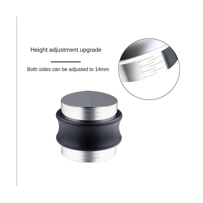 Coffee Distributor Tamper Dual Head Coffee Leveler Adjustable Depth Espresso Hand Taper for 54mm Po