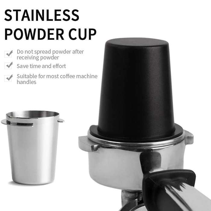 Coffee Dosing Cup, Stainless Steel Dosing Cup Powder Feeder Cup Part Espresso Coffee Machine Accesso