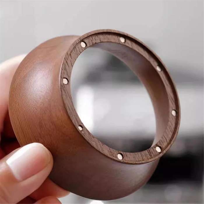 Coffee Dosing Ring Funnel Magnetic 53MM Walnut for E61 Portafilter Espresso Accessories