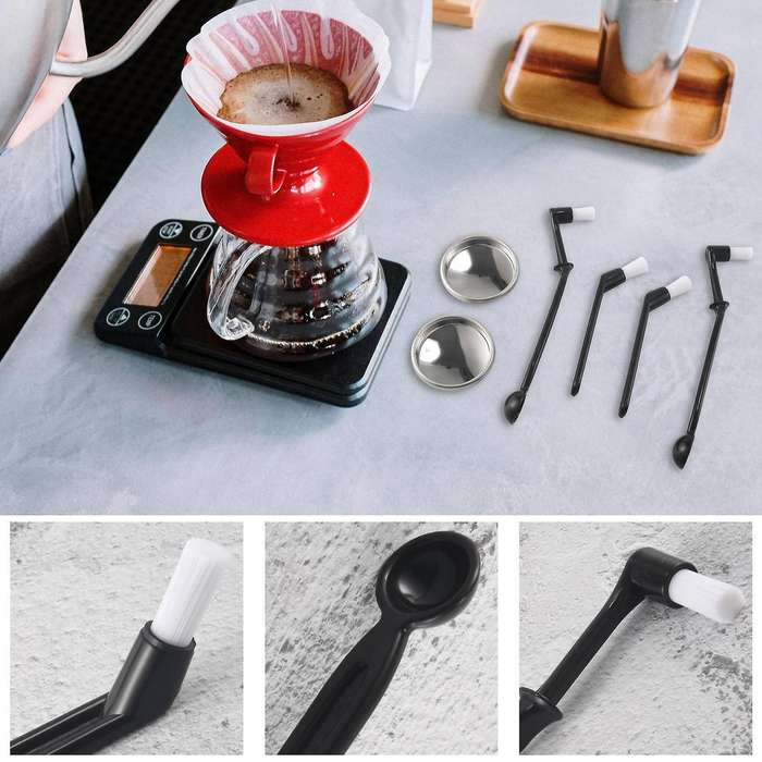Coffee Machine Cleaning Set,coffee Machine Brush Back Flush Insert Metal Blind Filter 58 Mmfor Espr