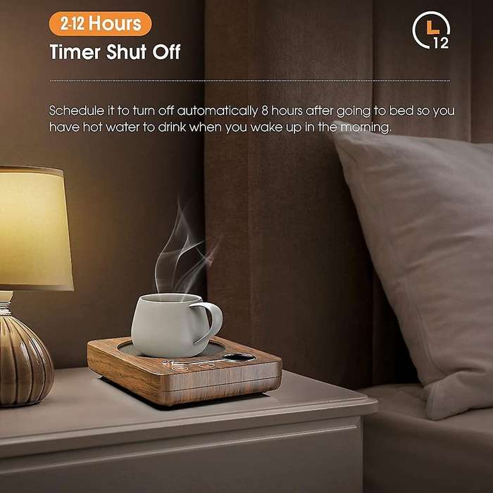 Coffee Mug Warmer - Coffee Warmer for Desk 2-12 Hrs Timer Auto Shut Off-Electric Cup Warmer for Off