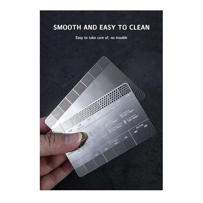 Coffee Powder Grinding Thickness Reference Comparison Card Grinder Grinding Powder Thickness Compari