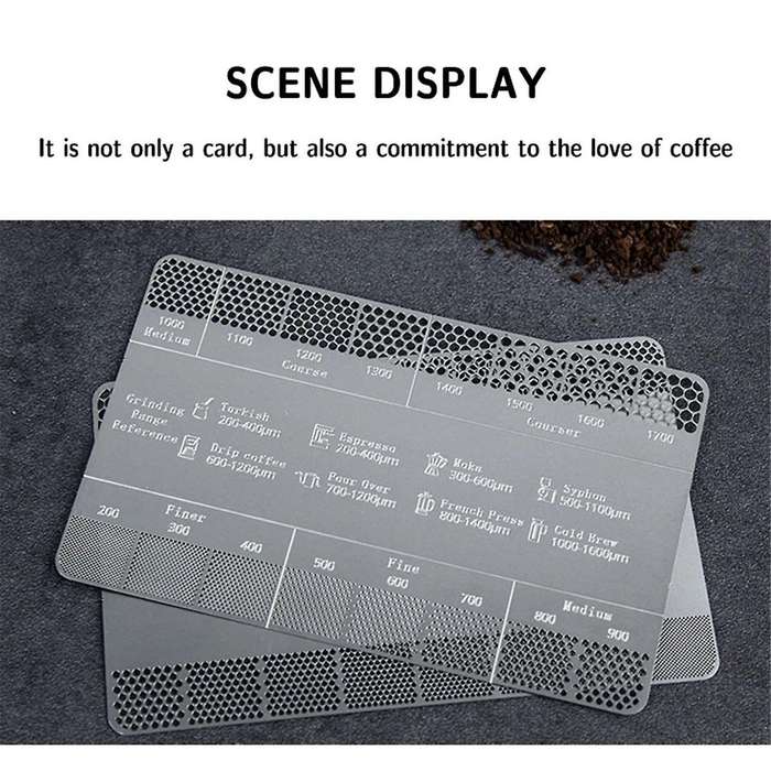 Coffee Powder Grinding Thickness Reference Comparison Card Grinder Grinding Powder Thickness Compari