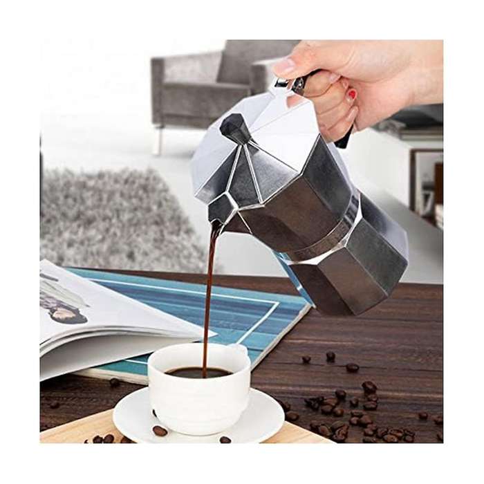 Coffee Pot Espresso Maker Moka Pot, Stovetop Espresso Maker for Great Flavored Espresso for Electric
