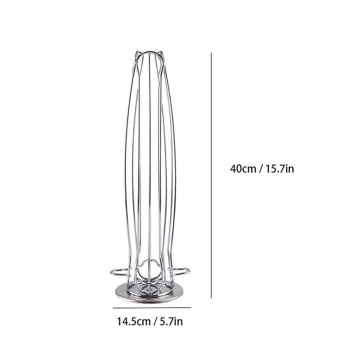 Coffee Pod Stand Coffee Pod Holder Rotatable Display Storage Metal Stand Rack Plating Stainless Curv