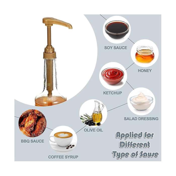 Coffee Syrup Pump Dispenser for Coffee Syrup Fits 750ml/25.4 Oz Skinny, for Adding Syrup to Coffee
