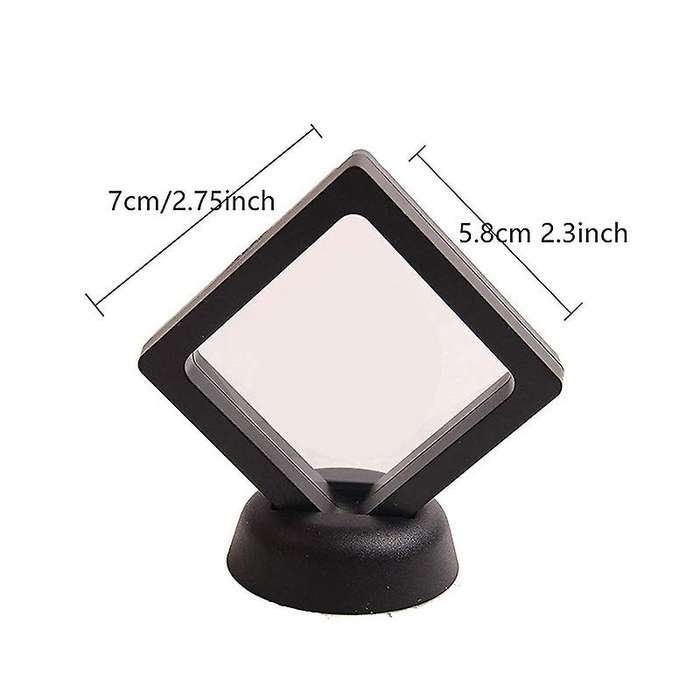 Coin Display Box - 20 3D Floating Frame Display Holder with Stands for , AA Medallions, Jewelry, Bl