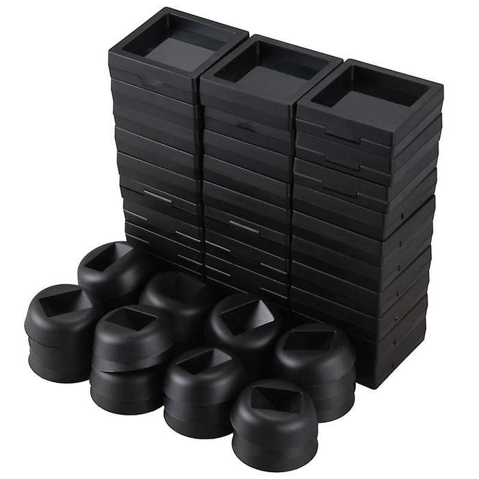 Coin Display Box - Set Of 30 Frame Display Holder with Stands Black
