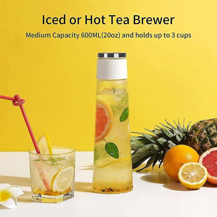 Cold Brew Coffee Maker and Ice Tea Maker, Reusable Mesh Filter, Portable Ice Coffee Pitcher for Home
