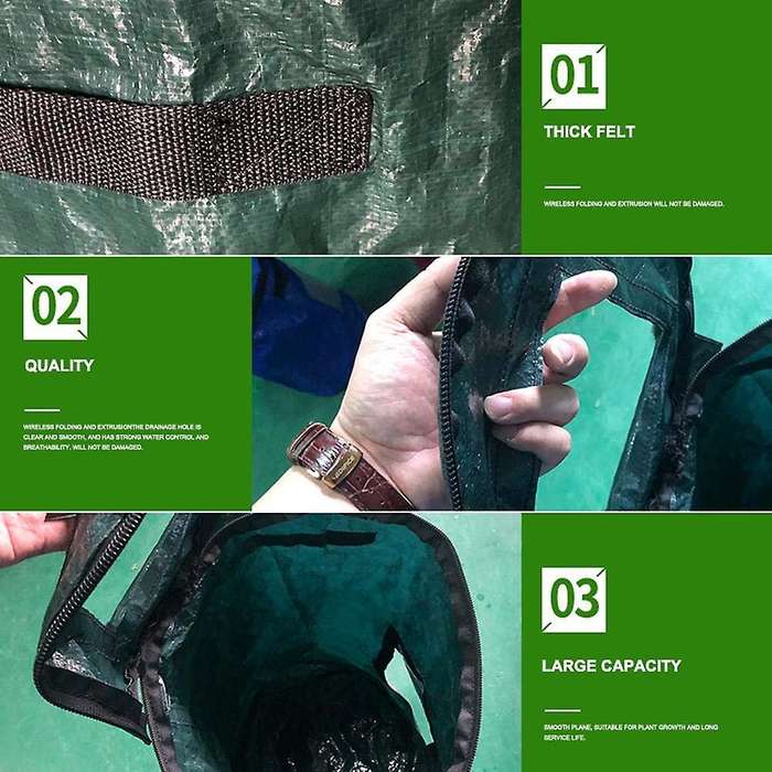 Collapsible Compost Bin,yard Waste Bag, Reusable Heavy Duty Garden Leaf Waste Bag Yard Compost Bin