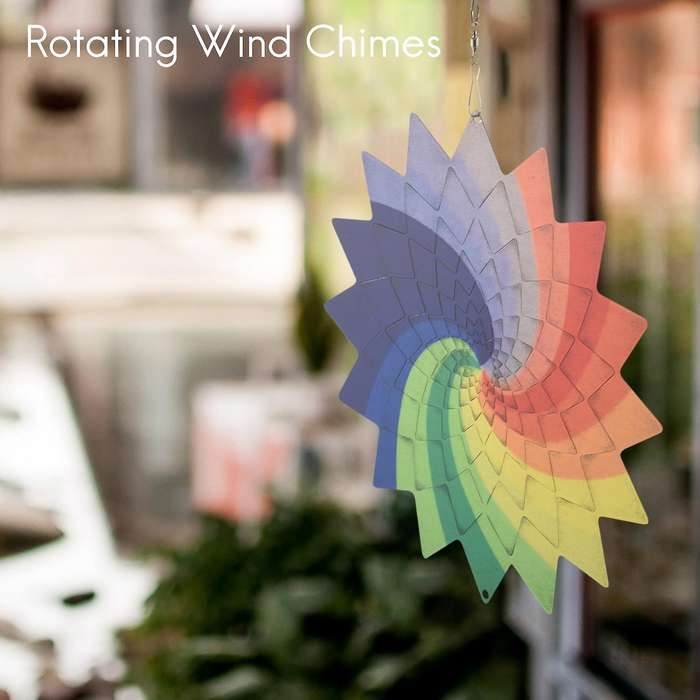 Color Stainless Steel Wind - 3d Indoor Outdoor Garden Decoration Ornament -a