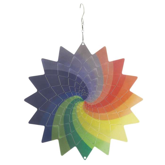 Color Stainless Steel Wind - 3d Indoor Outdoor Garden Decoration Ornament -a