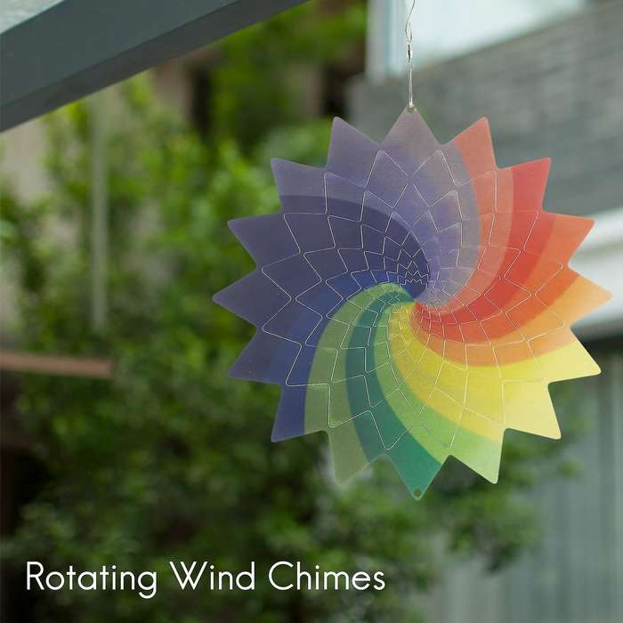 Color Stainless Steel Wind - 3d Indoor Outdoor Garden Decoration Ornament -a