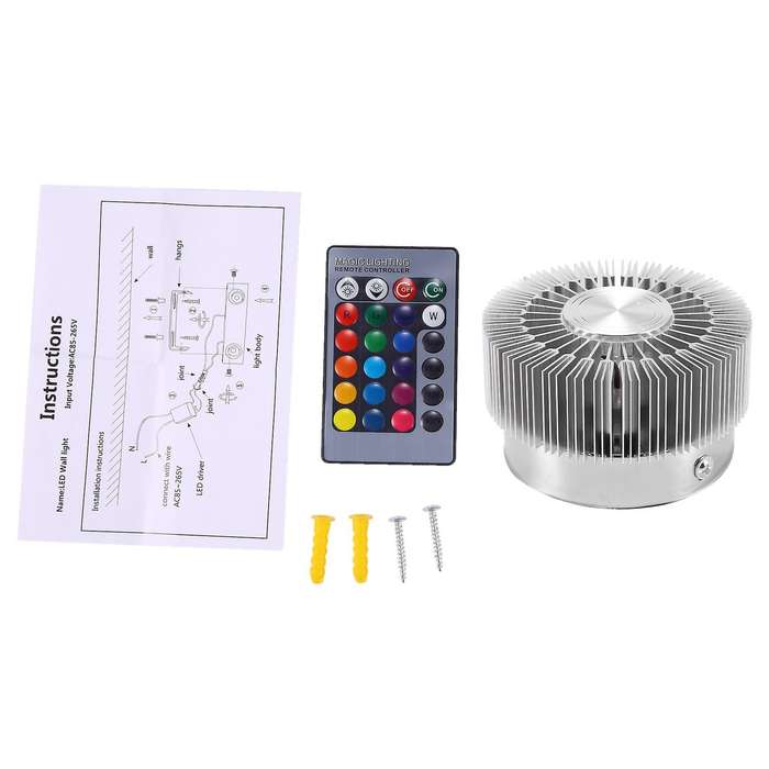 Colorful RGB Sunflower Wall Lamp Led Lighting Compatible Indoor Decoration