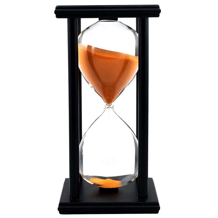 Colors! 60min Wooden Sand Sandglass Hourglass Timer Clock Decor Unique Gift Type:60min Black Orange
