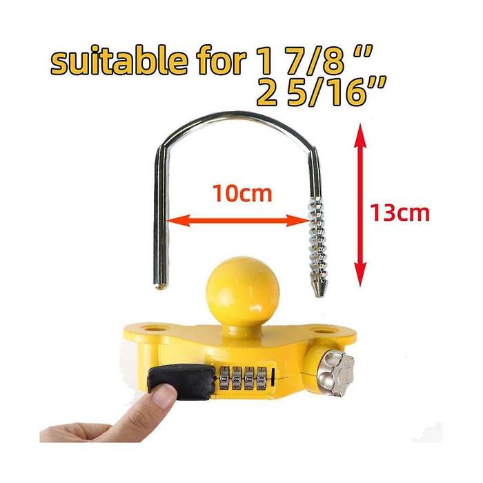 Combination Trailer Lock Rv Security Lock Dome Coupler U-shaped Dome Lock Lock Trailer Lock Auto Su