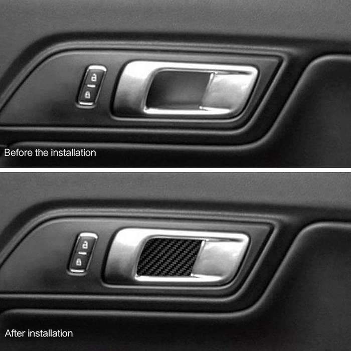 Compatible with Sticker Carbon Fiber Door Handle Trim Cover Accessories for 2015-2020