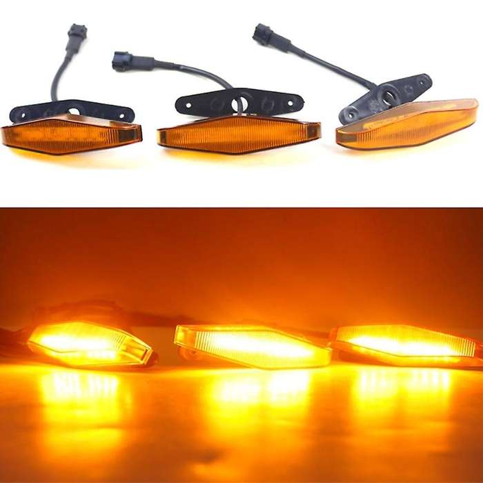 Compatible with for 2014 -2019 4Runner PRO Front Bumper Center Grille Grill LED Lights Amber Yellow