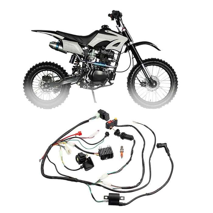 Complete Electrics Wiring Harness CDI Ignition Coil Solenoid Relay Kits for 4-Stroke ATV QUAD Dirt B