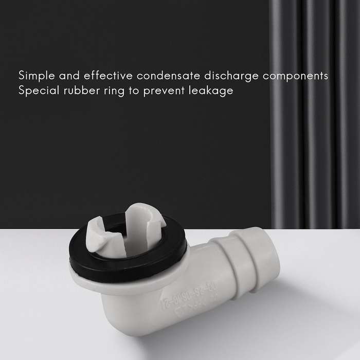 Conditioner Ac Drain Hose Connector Elbow Fitting with Rubber Ring for Mini-Split Units and Window