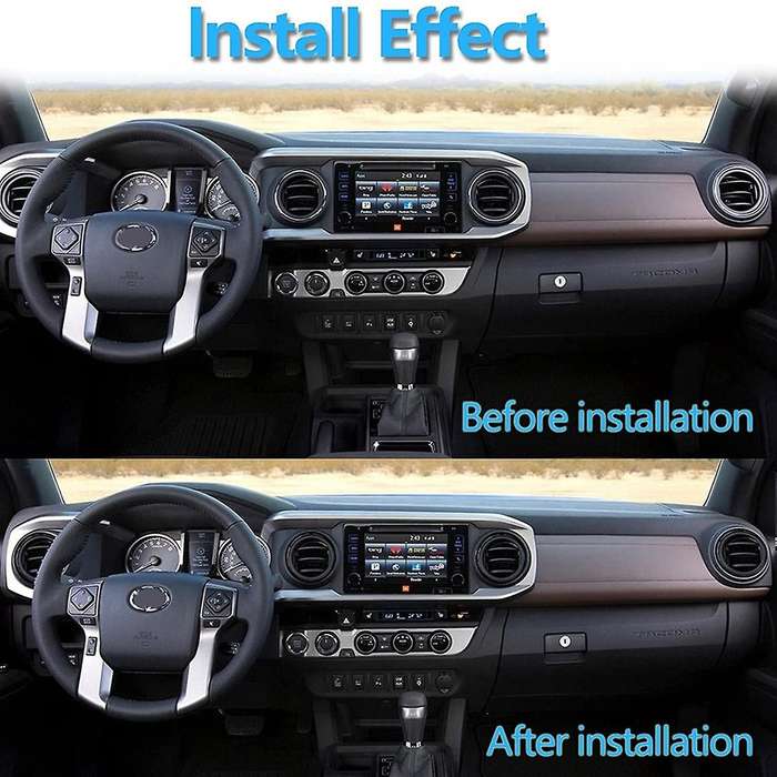 Conditioning A/c Outer Vent Rings Trim Decoration Cover Interior Accessories for 2016-2021 (black)