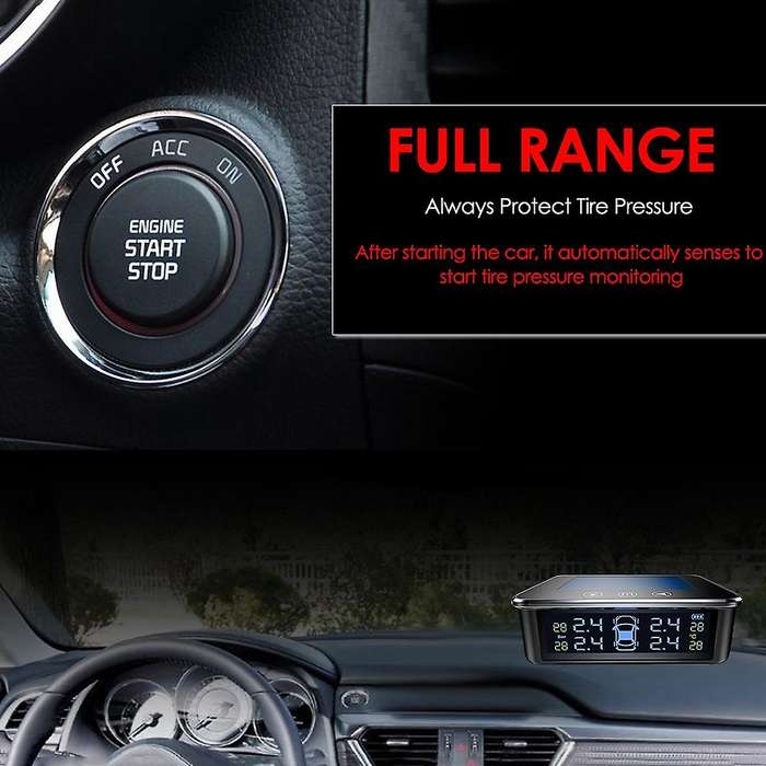 Contact Switch Smart Car TPMS Tire Pressure Monitoring System Solar Display Security Alarm Tire Pres