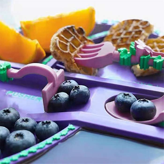 Constructiveeating Garden Fairy Plate & Utensils Children's Table Placemats 3 Piece Dinnerware & Pla