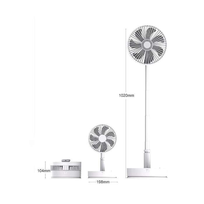 Convenient P11 7200mah Home Electric Fan Usb Desktop Office Electric Fan 4-speed Retractable Floor