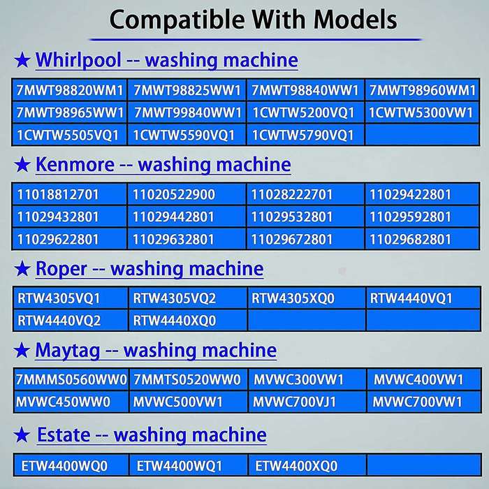 W10144820 Washer Water Inlet Valve Washing Machine Replacement Part Compatible for Replaces