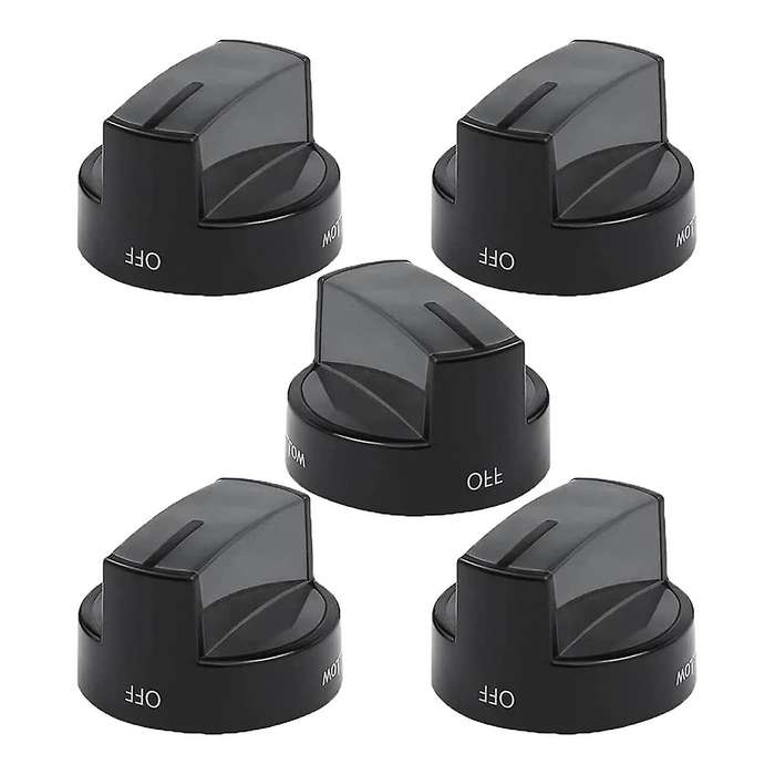 W10339442 Stove Knobs (5 Pack) Fit for Whirl-Pool Gas Range Stove WFG524SLAS2, WFG524SLAW0, Replace