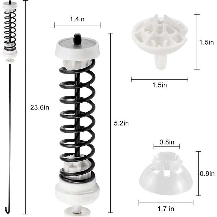W10780048 W10189077 for Ken-More Washing Machine Suspension Rod Kit W10780045 DC97-1650C