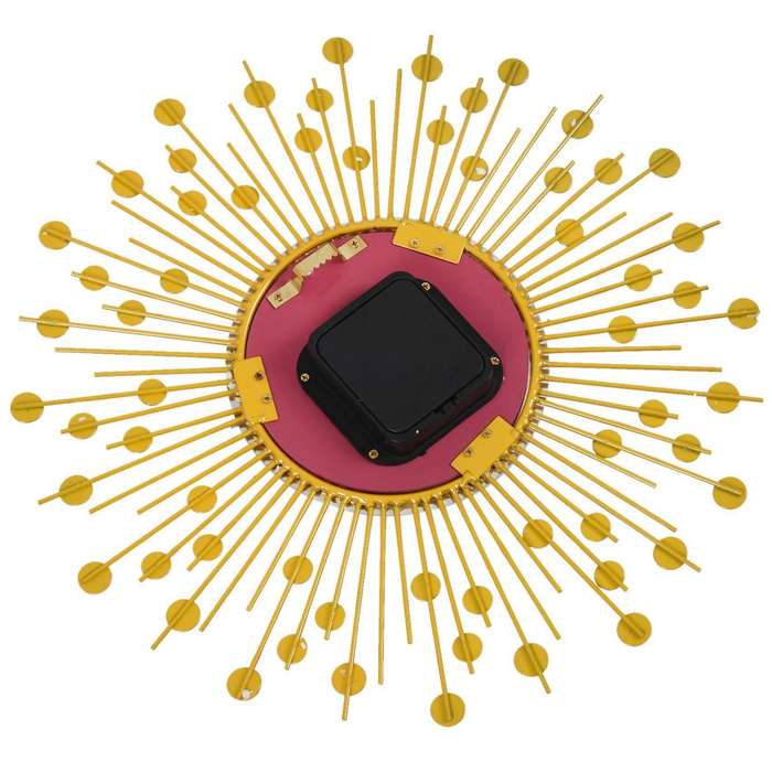 Wall Clock Diamonds Decorative Round Clock Metal Living Quiet Quartz Clocks Modern Minimalist Clock