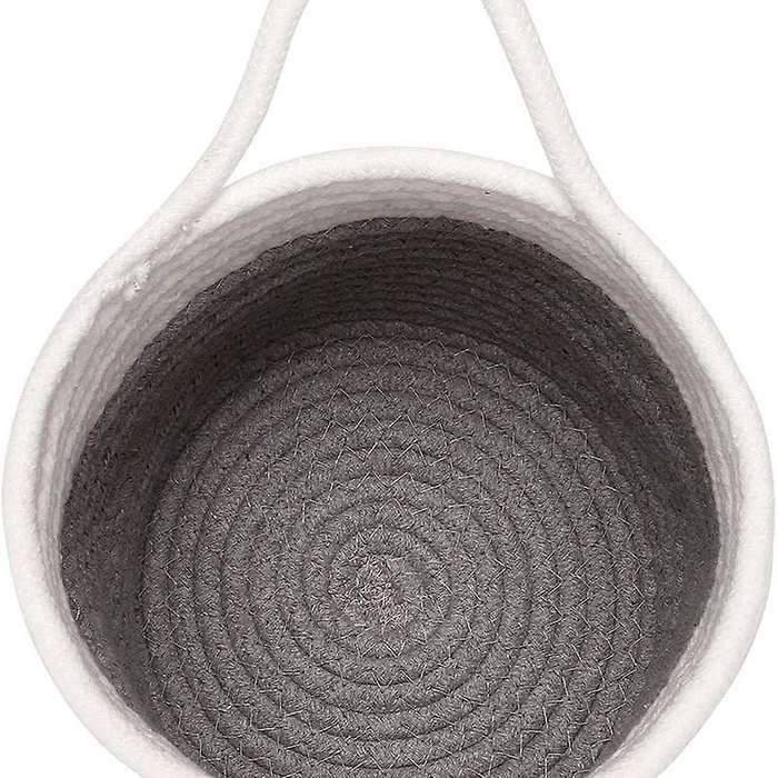Wall Baskets Small Cotton Rope Baskets Woven Baskets Storage Hanging Baskets for Organizing Round B