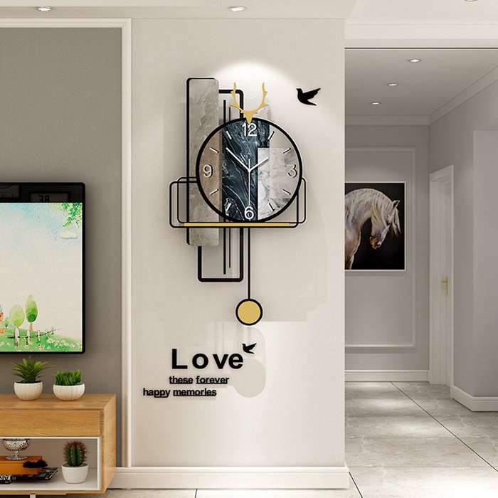 Wall Clock Modern Design Pendulum Living Room Decoration Kitchen Acrylic Wall Clock