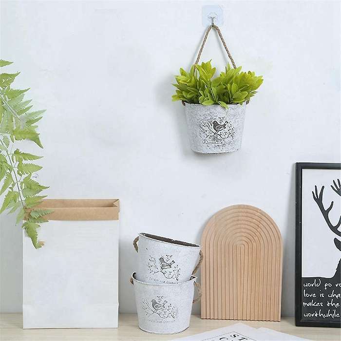 Wall Hanging Planter Plant Pot Flower Basket Garden Succulent Container Metal Iron Flower Holder Ho