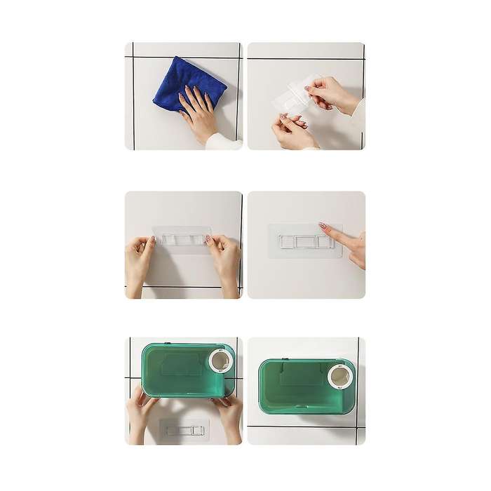 Wall Mount Bathroom Tissue Punch-free Phone Rack Case Toilet Paper Holder Waterproof Shelf Organize