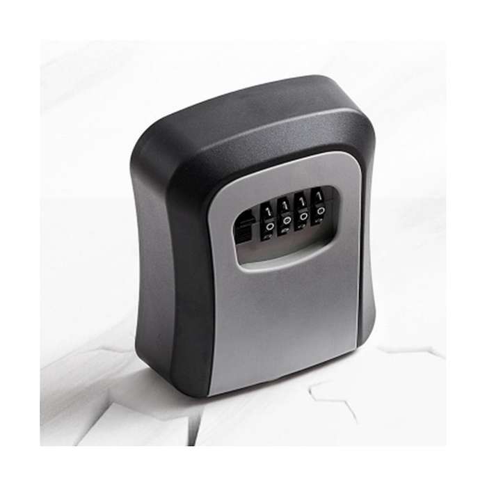 Wall Mount Key Lock Box 4 Digit Password Code Security Lock Office Key Safe Secret Storage Box Orga