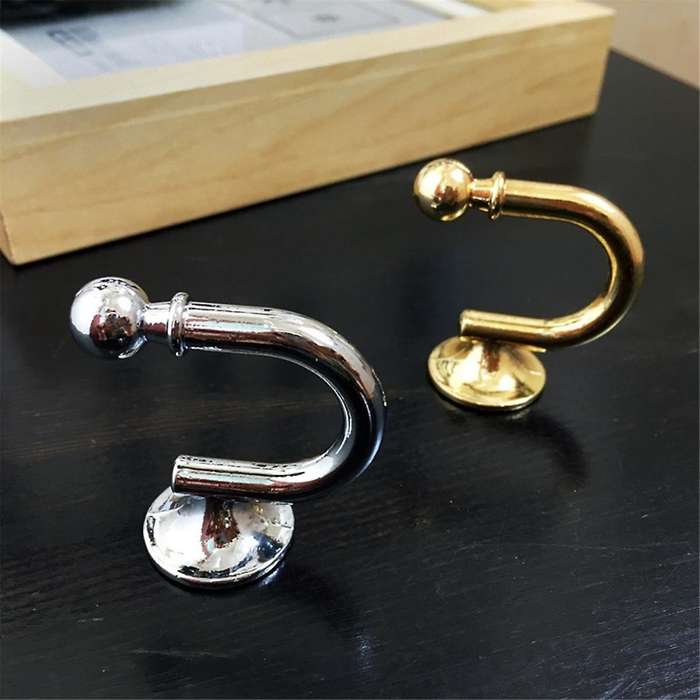 Wall Mounted Metal Curtain Hooks Holdback Decorative Drapery Curtain Hanger