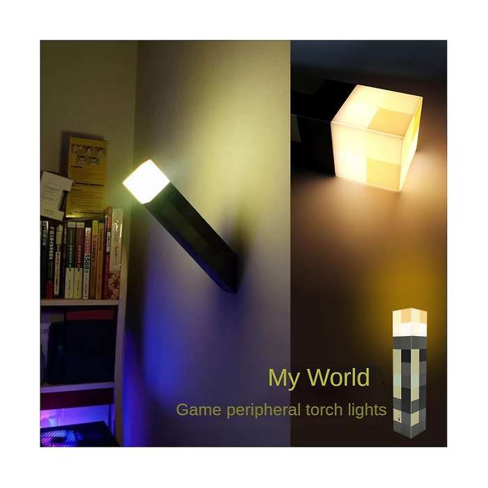Wall Night Light Torch Building Block Lamp Torch Rechargeable Night Light Kids' Toys Atmosphere Deco