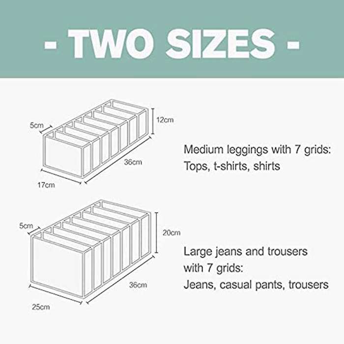 Wardrobe Organizer (2 Pieces) Wardrobe Organizer and Storage Basket White Big