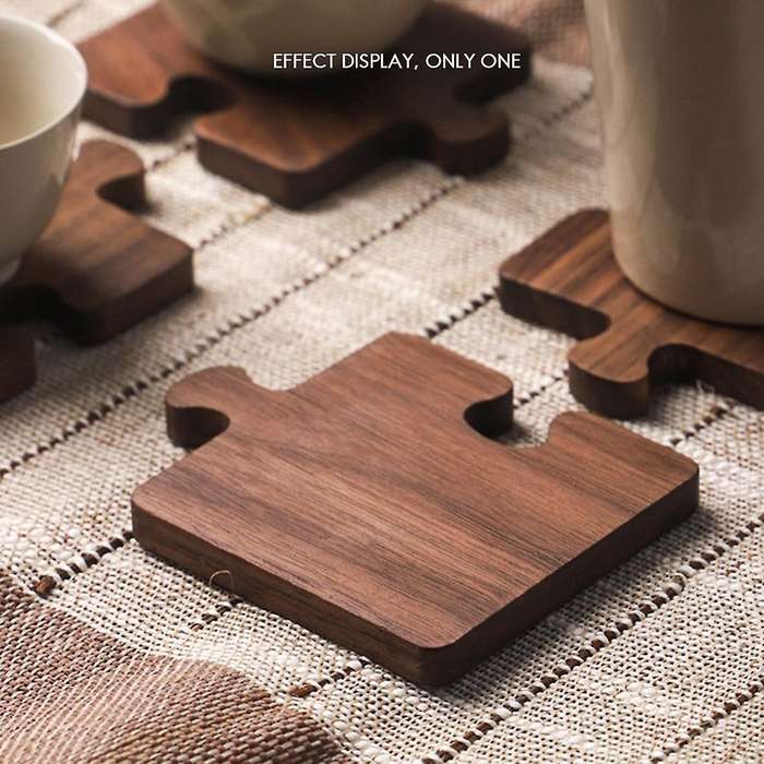 Walnut Coaster Solid Wood Coaster Wooden Cup Holder Pan Holder Puzzle Coaster Plate Mat Wooden Mat