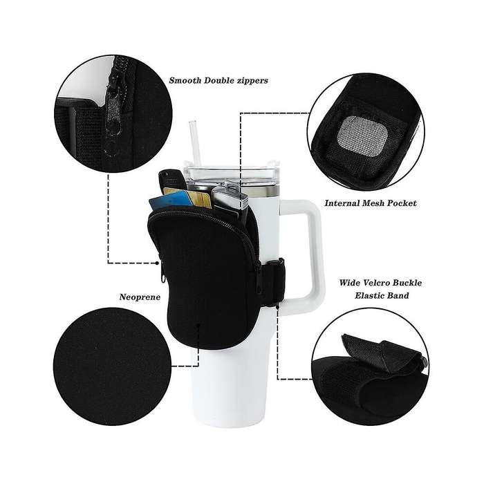 Water Bottle Pouch for Quencher Adventure 40 Oz,for Women Storage Sleeve Pocket for Walking, Running