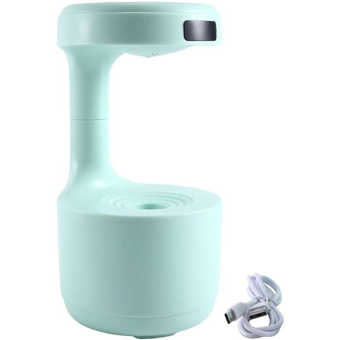 Water Droplet Air Humidifier 800ml Anti-gravity Diffuser Night Light Weightless Sprayer Decorations