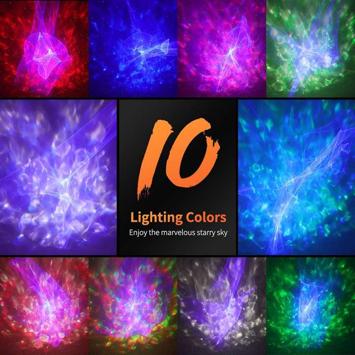 Water Wave LED Projector Light USB Voice Control Music Player LED Night Light Romantic Projection La